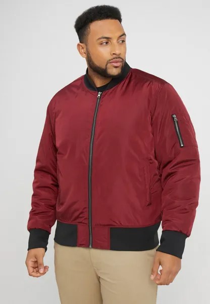Бомбер Urban Classics 2-Tone Jacket, темно-красный/черный