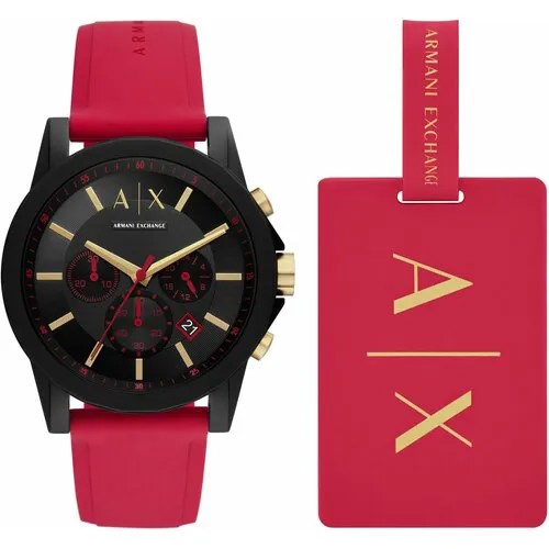 Наручные часы Armani Exchange, черный, красный