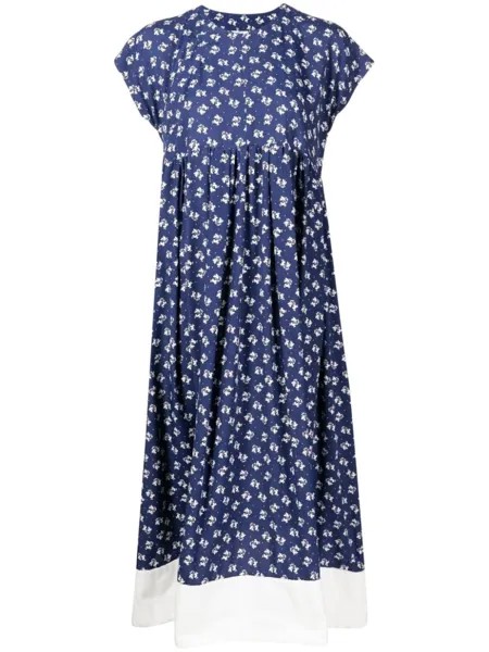 Comme Des Garçons Comme Des Garçons платье миди с цветочным принтом, синий