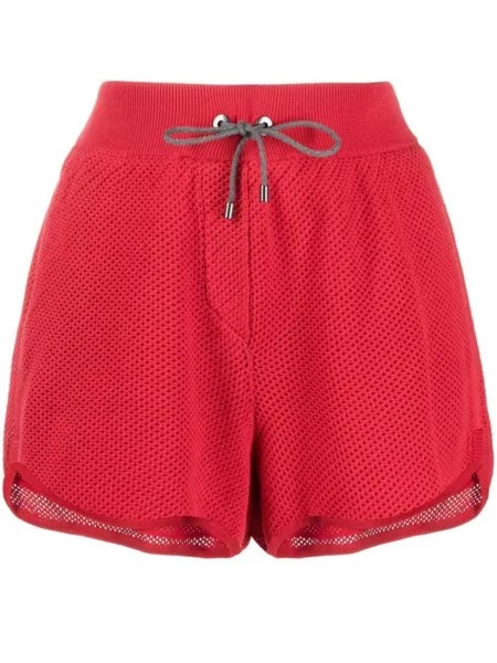 Brunello Cucinelli шорты с кулиской, красный