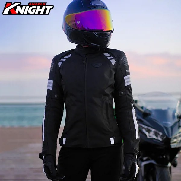 Куртка мотоциклетная Всесезонная женская, гоночная куртка для езды на мотоцикле, со съемной подкладкой, с сертификацией CE, защитная одежда ...