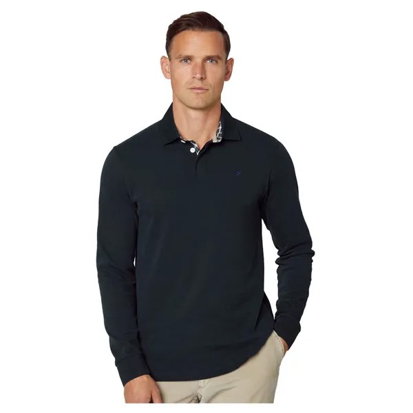 Поло с длинным рукавом Hackett Trim Rubgy, зеленый
