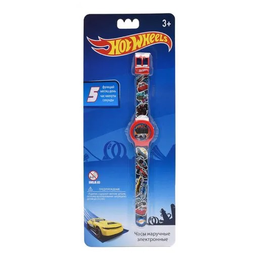 Наручные часы Hot Wheels, корпус пластик, ремешок пластик, синий