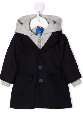 Fay Kids многослойное пальто с капюшоном
