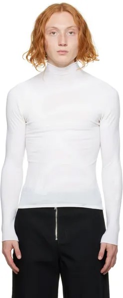 Белая водолазка с длинным рукавом с круглым вырезом Dion Lee
