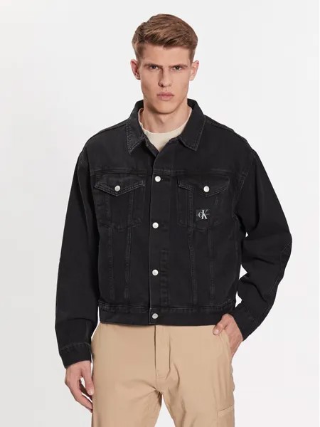 Джинсовая куртка стандартного кроя Calvin Klein, черный