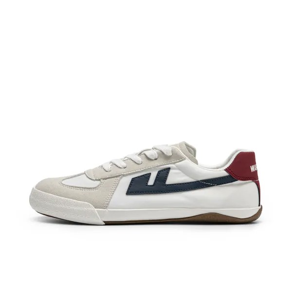Кроссовки WARRIOR Skateboarding Shoes Unisex Low-top Navy / Red / Brown, белый/серый/темно-синий