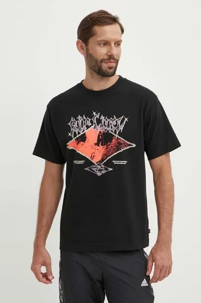 Хлопковая футболка Rip Curl, черный