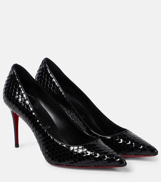 Туфли kate из кожи с тиснением Christian Louboutin, черный