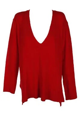 Красный свитер-туника с длинными рукавами и V-образным вырезом Sanctuary Delancey L