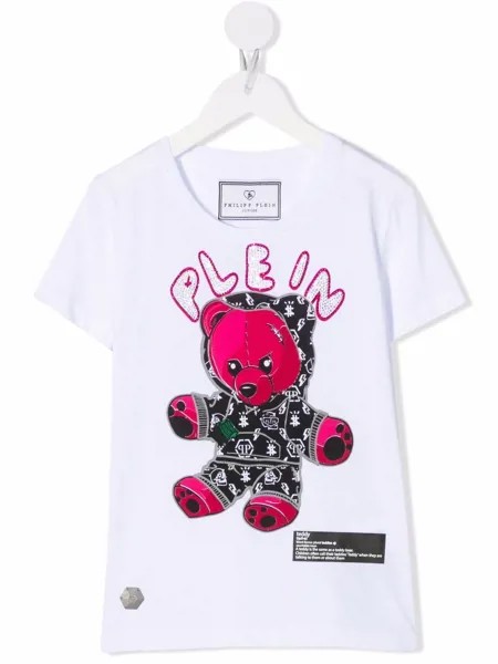 Philipp Plein Junior футболка с принтом Teddy Bear