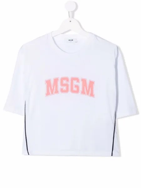 MSGM Kids футболка с логотипом
