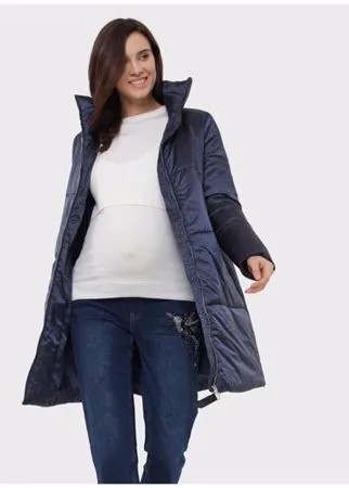 Куртка демисезонная 2в1 I love mum Кингстон синяя для беременных (42)