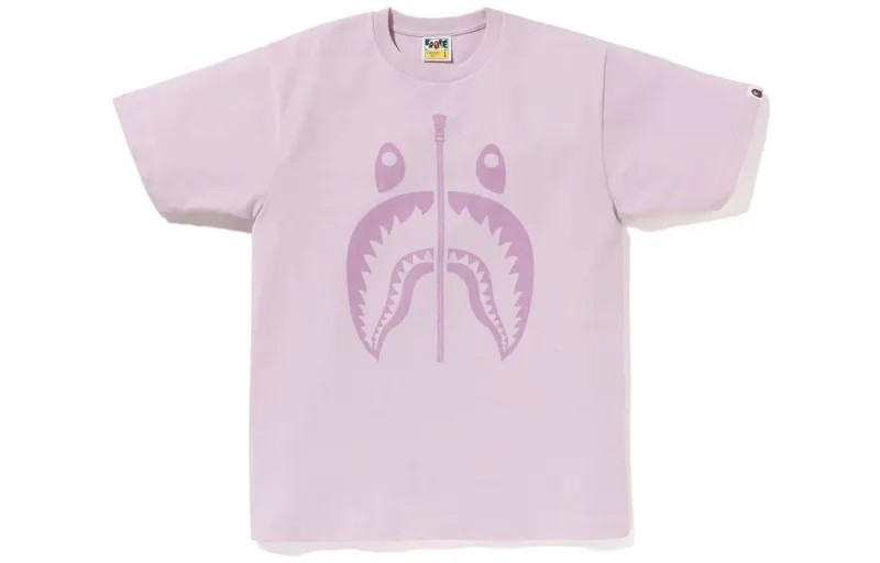 Футболка BAPE Pigment Shark SS23 A Bathing Ape, фиолетовый