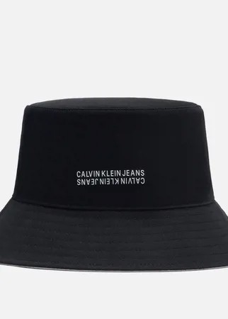 Панама Calvin Klein Jeans Monogram Cotton Reversible, цвет чёрный