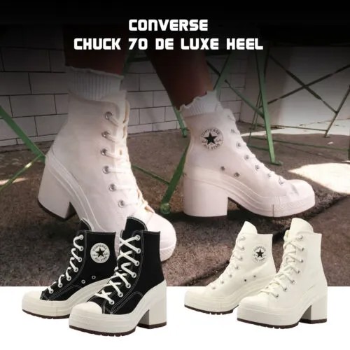 Converse Chuck 70 De Luxe Heel Egret Мужские туфли унисекс на высоком каблуке на платформе Pick 1