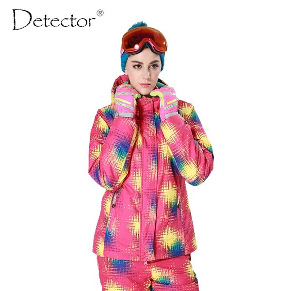 Detector Women Ski Snow Jacket Snowboard Winter Waterproof Windproof Coat Warm Ski Jacket Women