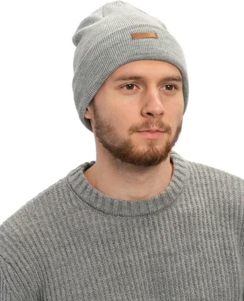 Шапка бини унисекс Lee Cooper Beanie, серый