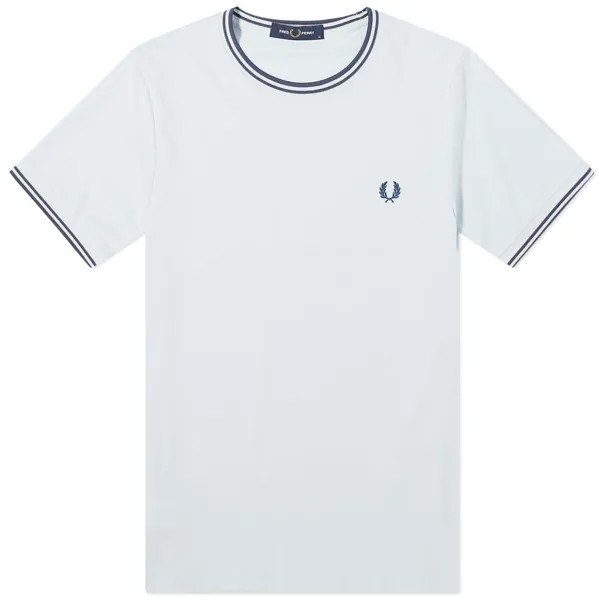 Футболка Fred Perry Twin Tipped T-Shirt, цвет Light Ice & Midnight Blue