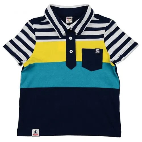 Поло Mini Maxi, хлопок, размер 98, мультиколор