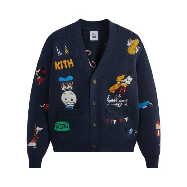 Кардиган Kith For Mickey & Friends Chunky Yarn Cardigan, синий