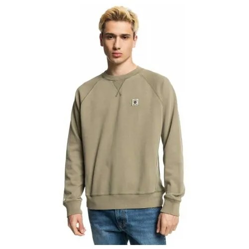 Свитшот Quiksilver, силуэт свободный, размер L, серый