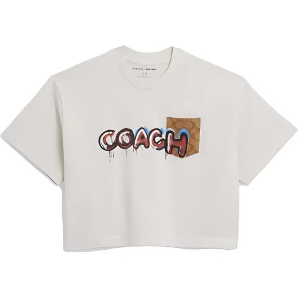 Футболка женская кремовая Coach