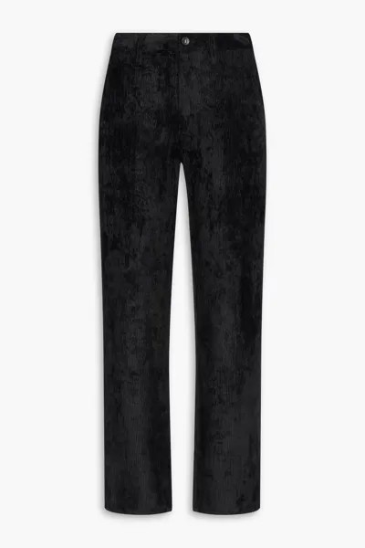 Вельветовые брюки прямого кроя Ellie Rag & Bone, черный