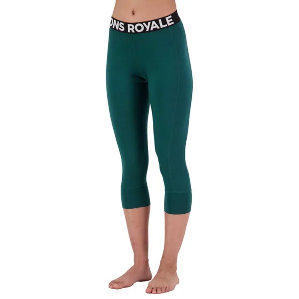 Леггинсы Mons Royale Cascade Flex 3/4, зеленый