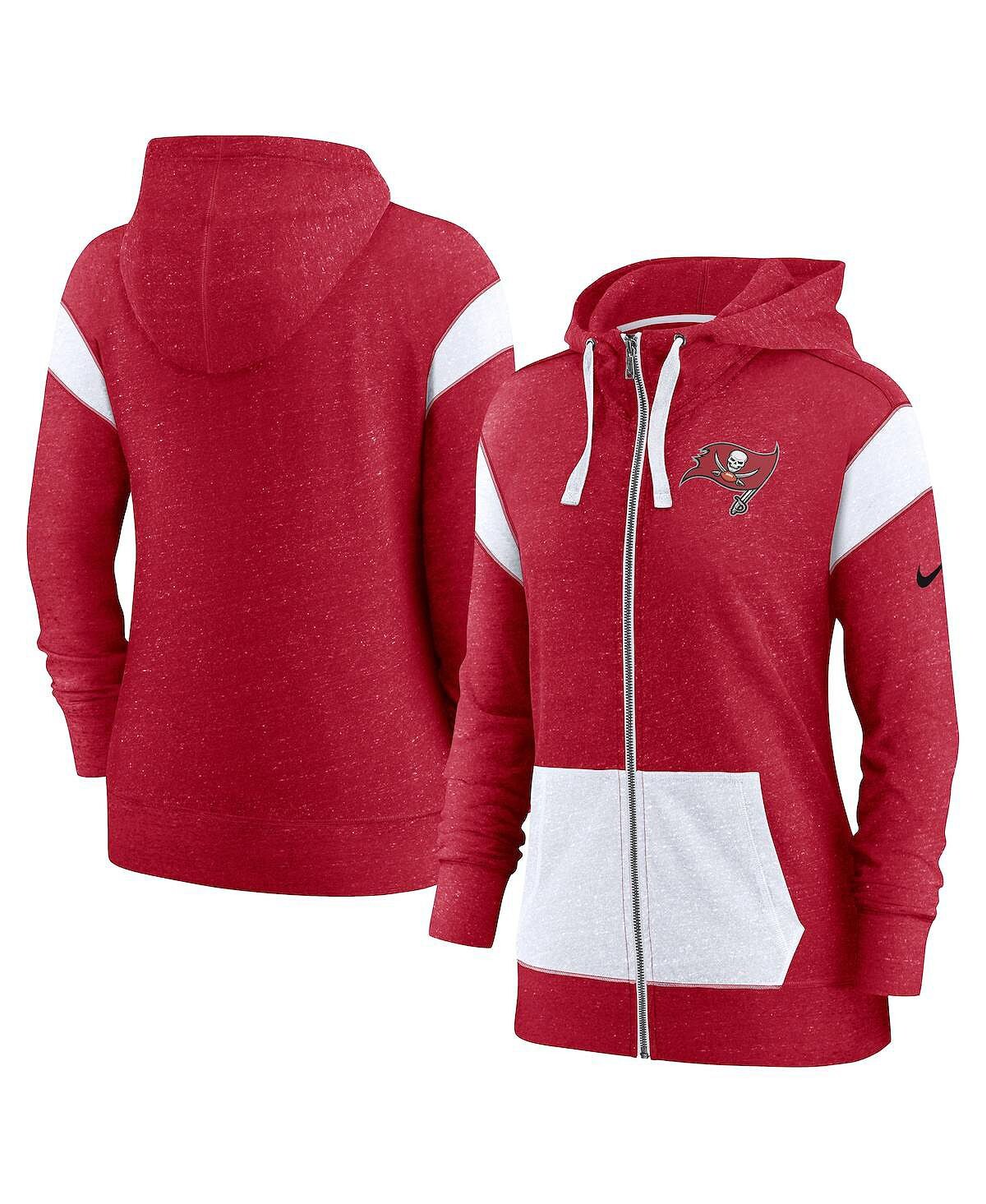 Женская красно-белая худи с молнией во всю длину tampa bay buccaneers monaco Nike, мульти