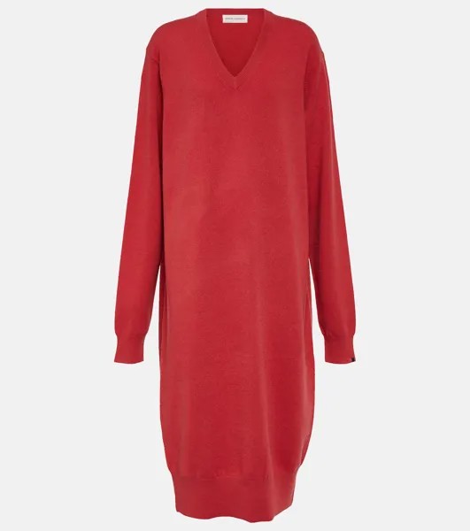 Платье-свитер N°187 Merlin из смесового кашемира EXTREME CASHMERE, красный
