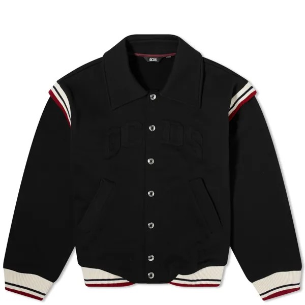 Куртка бомбер Gcds Jersey Logo Bomber, цвет Nero