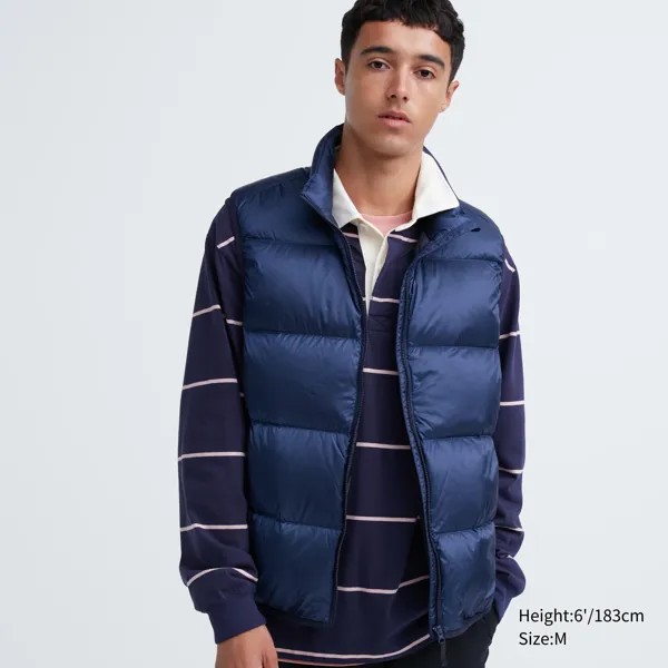 Сверхлегкий пуховик UNIQLO, синий