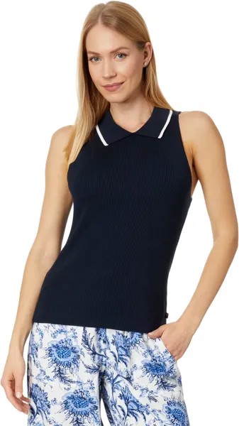 Рубашка-поло Polo Pullover Tank Tommy Hilfiger, цвет Sky Captain/Bright White