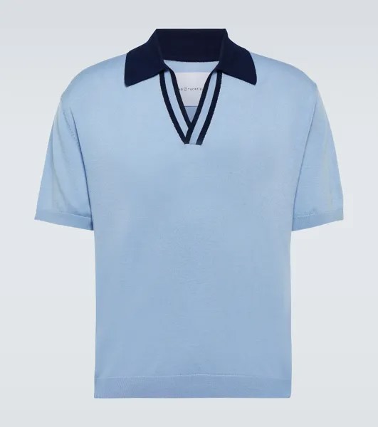 Шерстяная рубашка-поло King & Tuckfield, синий