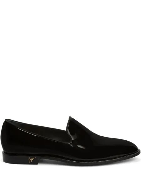 Giuseppe Zanotti лакированные лоферы Gatien, черный