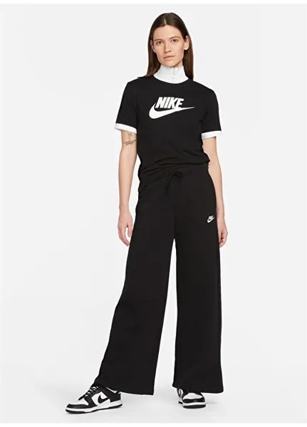 Черная, серая и серебряная женская футболка с круглым воротником Nike