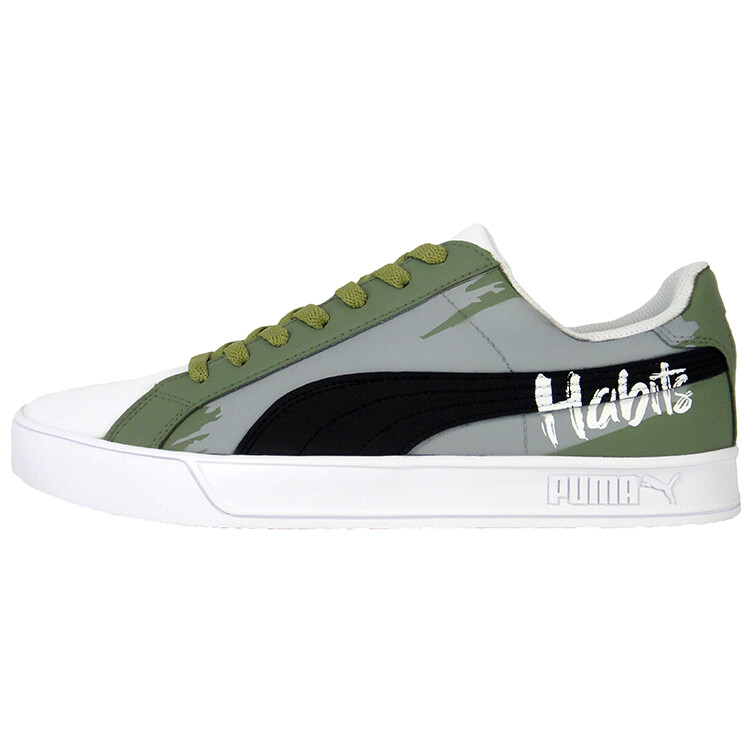 Кроссовки Puma Smash Vulc Skateboarding Shoes Unisex Low-top White, хаки