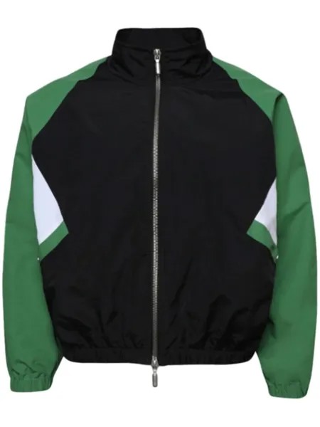 RHUDE спортивная куртка в стиле колор-блок, зеленый