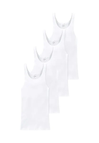 Майка/майка, комплект из 4 шт. Cotton Essentials, двойная резинка SCHIESSER
