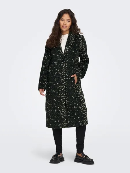 Парка JACQUELINE de YONG Langer Mantel COAT mit Allover Print JDYTENNESSEE, зеленый