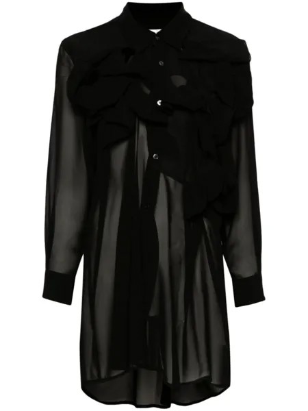 Полупрозрачная рубашка Comme Des Garçons, черный