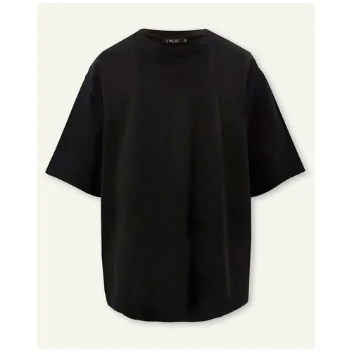 Свободная черная футболка INCITY, цвет чёрный, размер XL