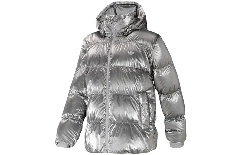 Пуховик женский серый Adidas