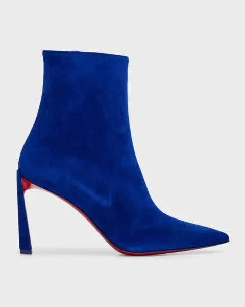 Замшевые ботильоны на красной подошве Condora Stiletto Christian Louboutin