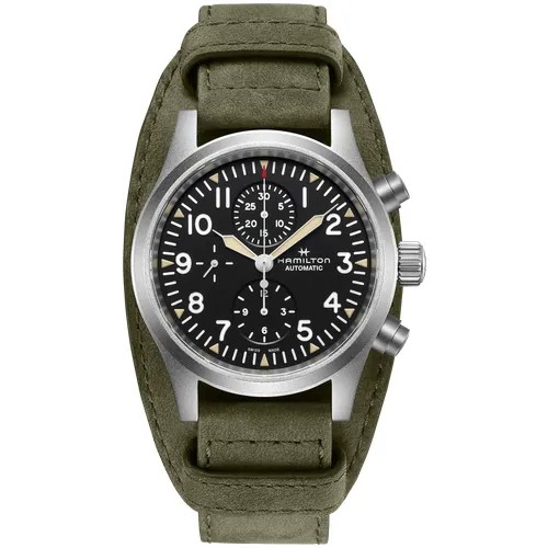 Наручные часы Hamilton Часы Hamilton Khaki Field Automatic Chronograph H71706830, серый