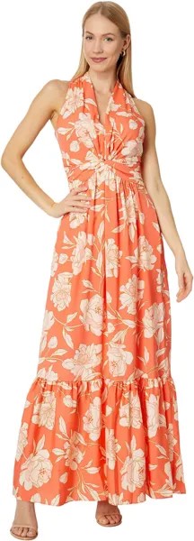 Платье Printed Twist Maxi Vince Camuto, коралловый