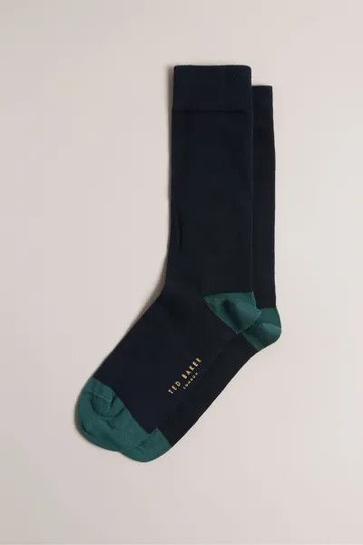 Синие носки Corecol с контрастными ремешками на пятке и контрастным мыском Ted Baker, синий
