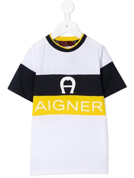 Aigner Kids футболка с логотипом