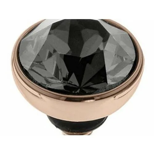Кольцо Qudo, кристаллы Swarovski, черный